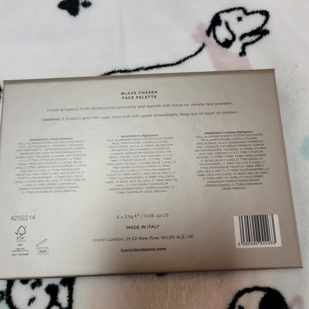 NIB Iconic London Blaze Chaser Face Palette